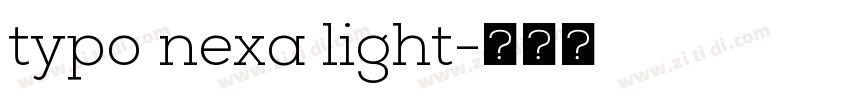 typo nexa light字体转换